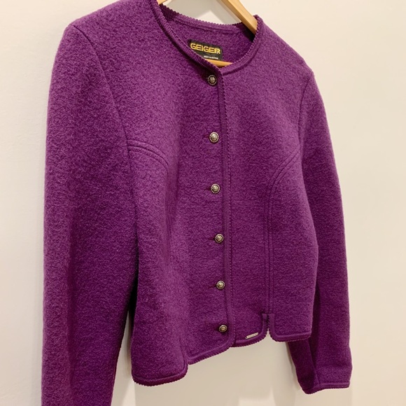 SOLD🚫Vintage 80s Geiger Wool Cardigan - Picture 8 of 12